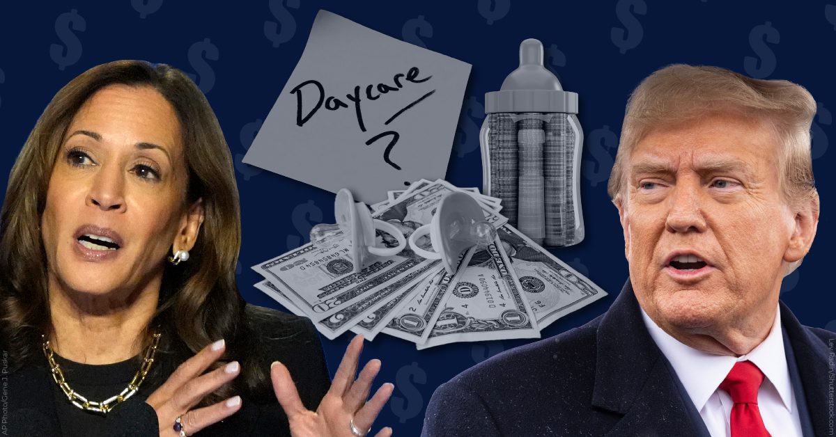 Harris wants to cap child care costs and expand the child tax credit. Trump’s solution? Tariffs. Harris wants to cap child care costs and expand the child tax credit. Trump’s solution? Tariffs.