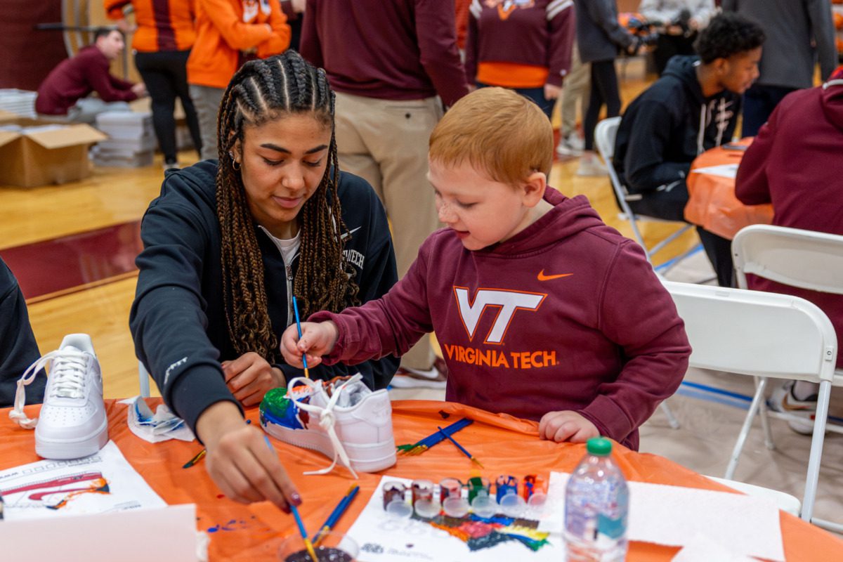 Hokie athletes and pediatric patients team up at Shoes 4 Hope event Hokie athletes and pediatric patients team up at Shoes 4 Hope event